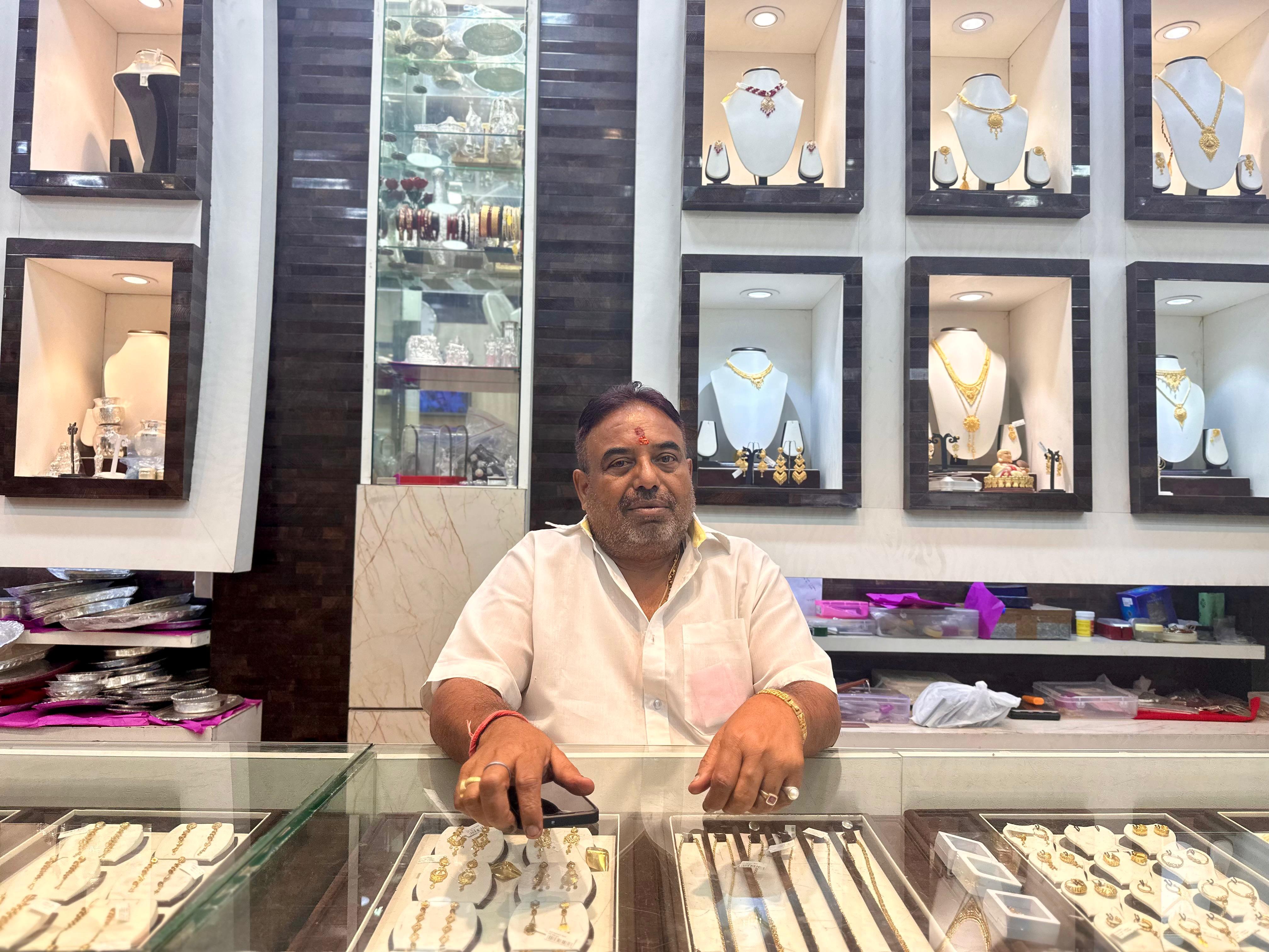 Owner of Sri Mahalaxmi Jewellers inside Hazaribagh showroom
